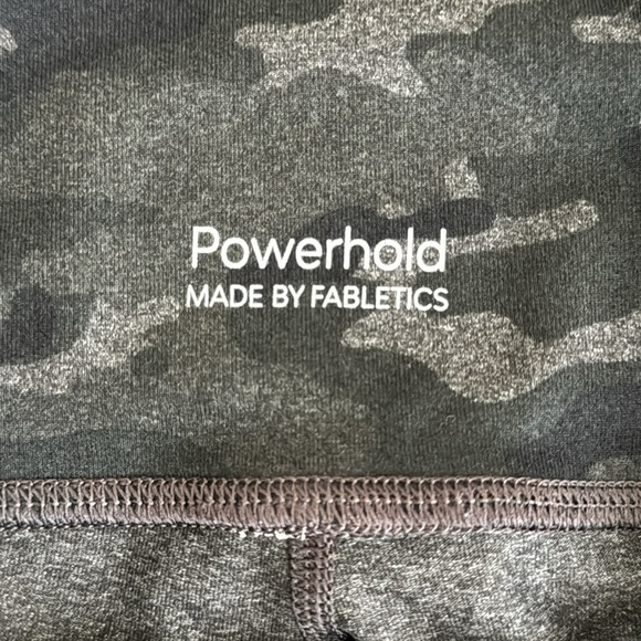 Fabletics On-The-Go PowerHold® High-Waisted Capri in Charcoal Camo, S - Picture 7 of 15